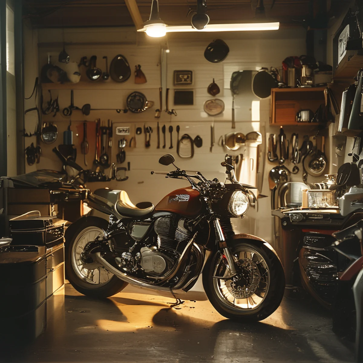Herramientas de taller para mantenimiento de motocicletas personalizadas