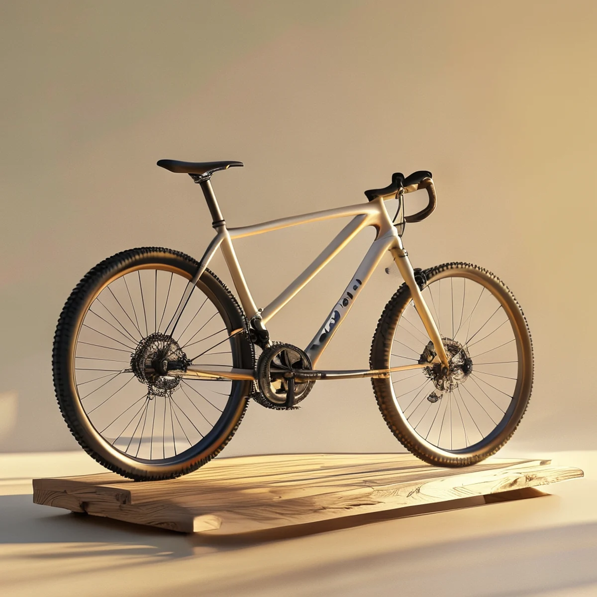 Render 3D del cuadro de una bicicleta de carretera ligera para montaña.
