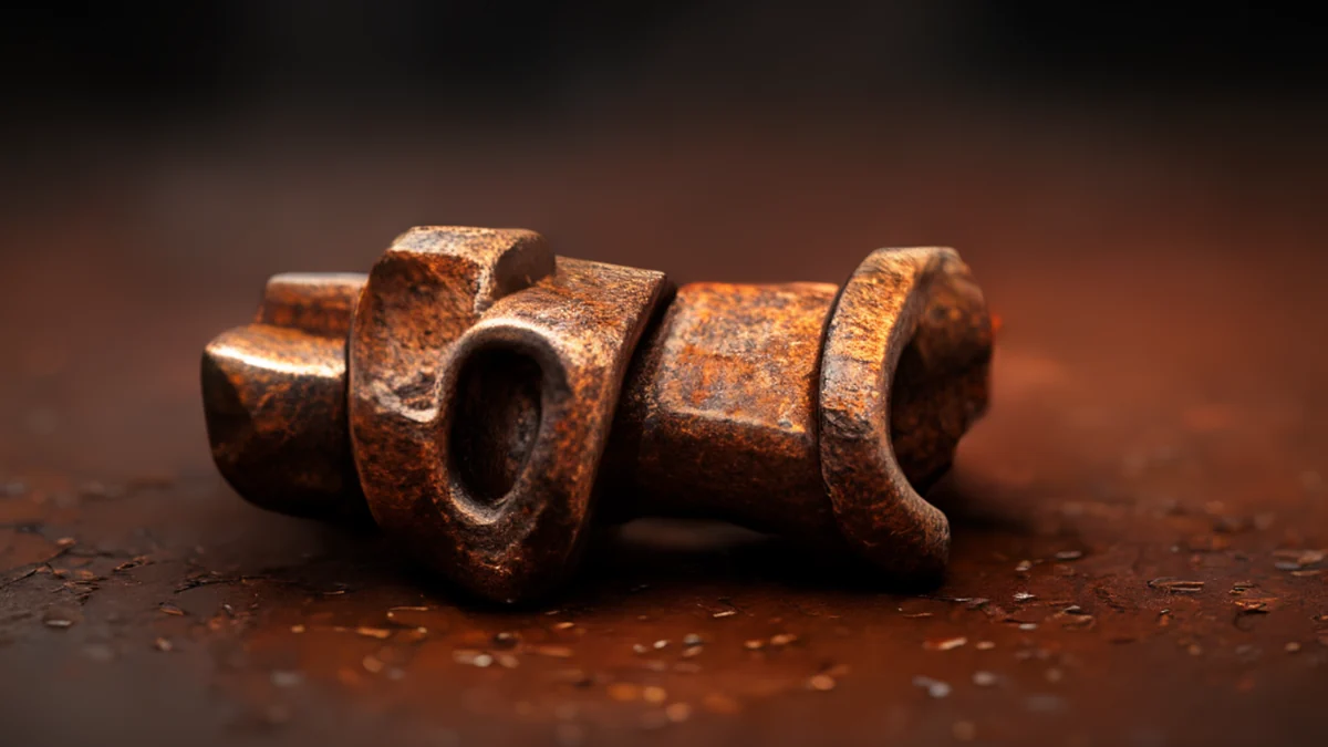 Een metaalbolts met een scherp eind en schroefend.